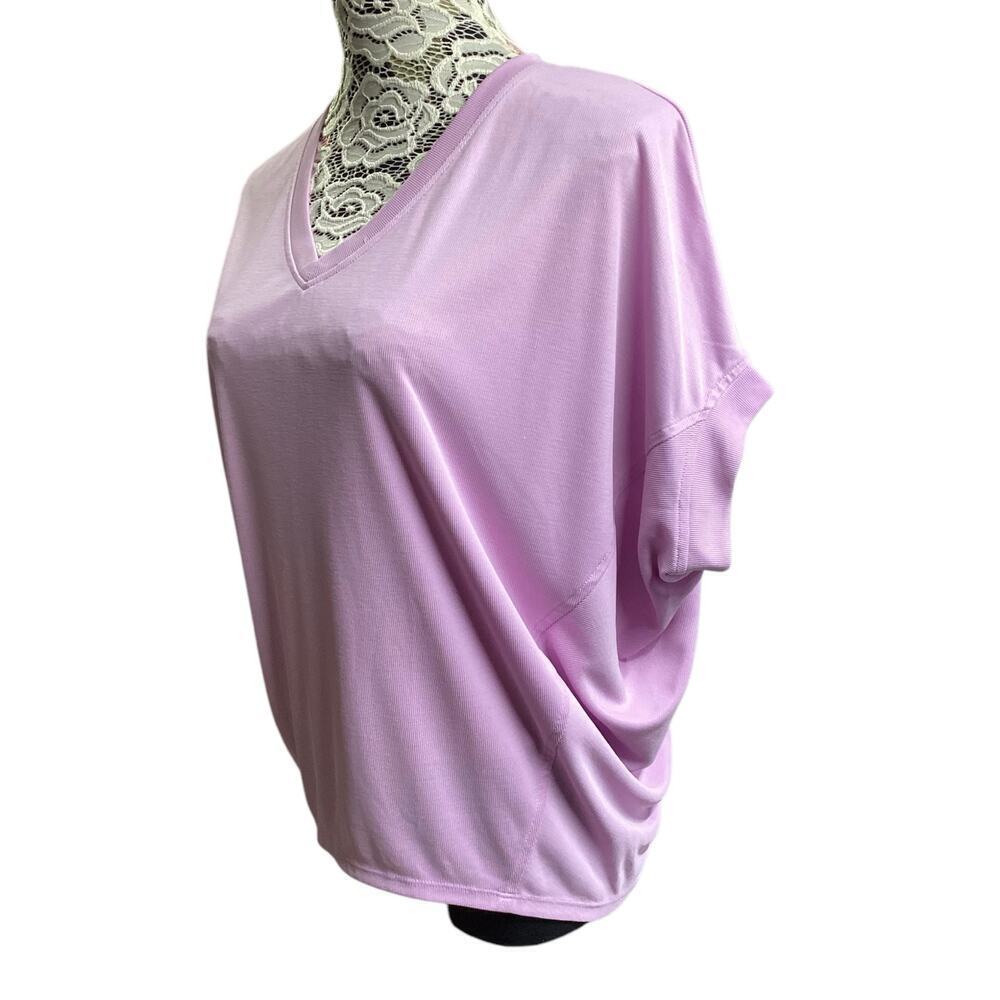 Chico's Top Womens Size‎ 0(US small) lillac Ribbed Knit Dolman Sleeves V-Neck